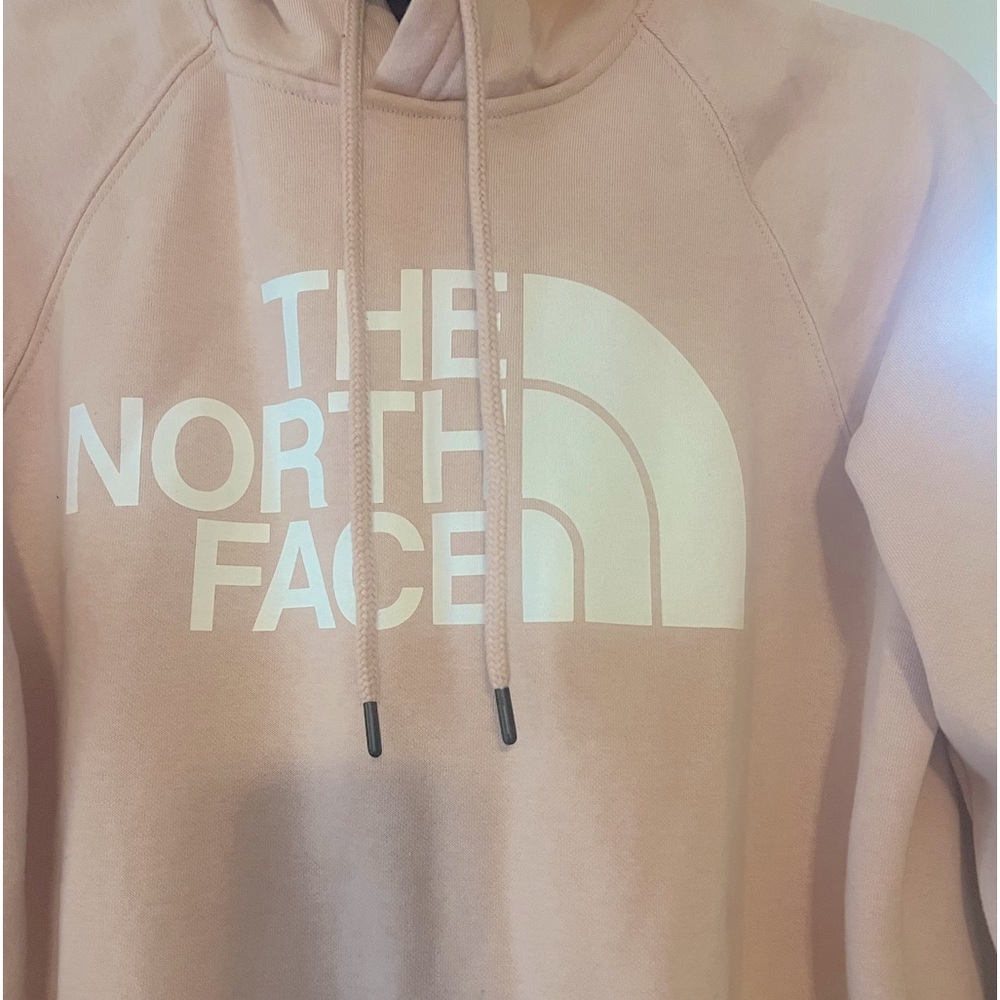 North face hoodie pale pink